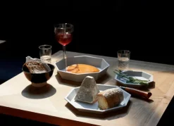 1616 / arita japan TY Anise 220 plate, unglazed grey