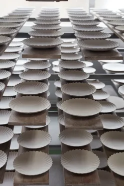 1616 / arita japan TY Palace 220 plate, unglazed grey