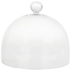 Aarikka Kuningatar glass dome for serving platter, clear