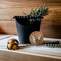 Aarikka Nuppu sauna ladle, gold - black