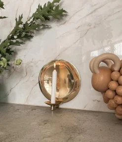 Aarikka Uusikuu candle sconce, brass