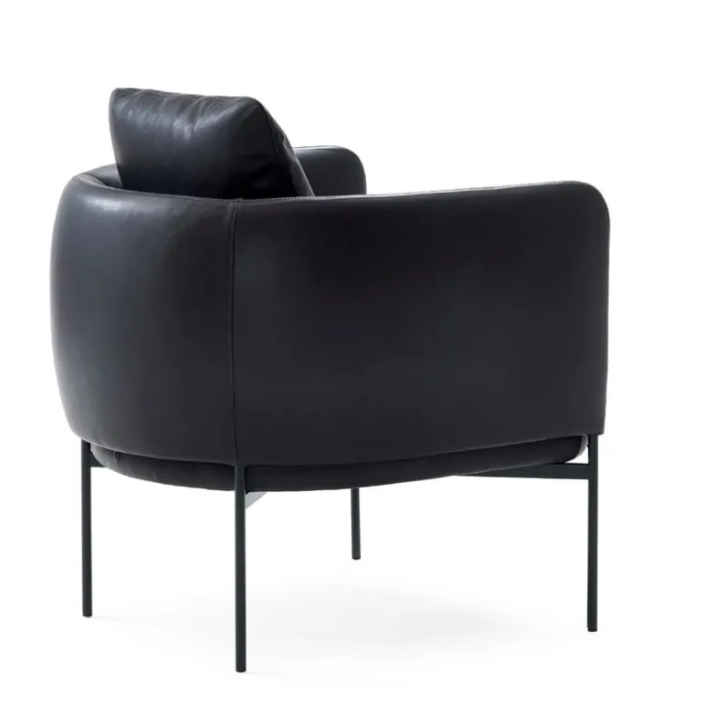 Adea Bonnet Club lounge chair, aniline leather