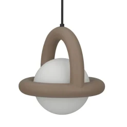 AGO Balloon pendant, dimmable, mud grey