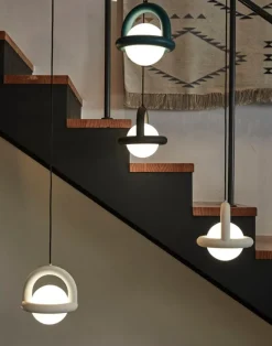 AGO Balloon pendant, dimmable, mud grey