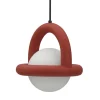 AGO Balloon pendant, dimmable, brick red