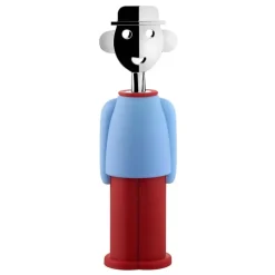 Alessi Alessandro M. corkscrew, light blue - red