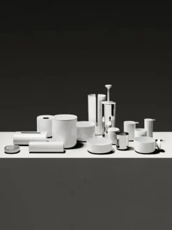 Alessi Birillo bathroom organizer with lid, white