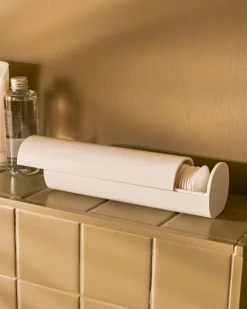 Alessi Birillo cotton pad dispenser, white