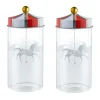 Alessi Circus glass jar,  2 pcs
