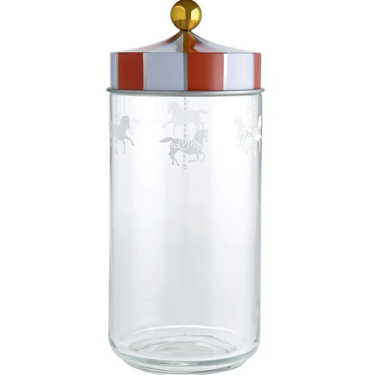 Alessi Circus glass jar, 1,5 L