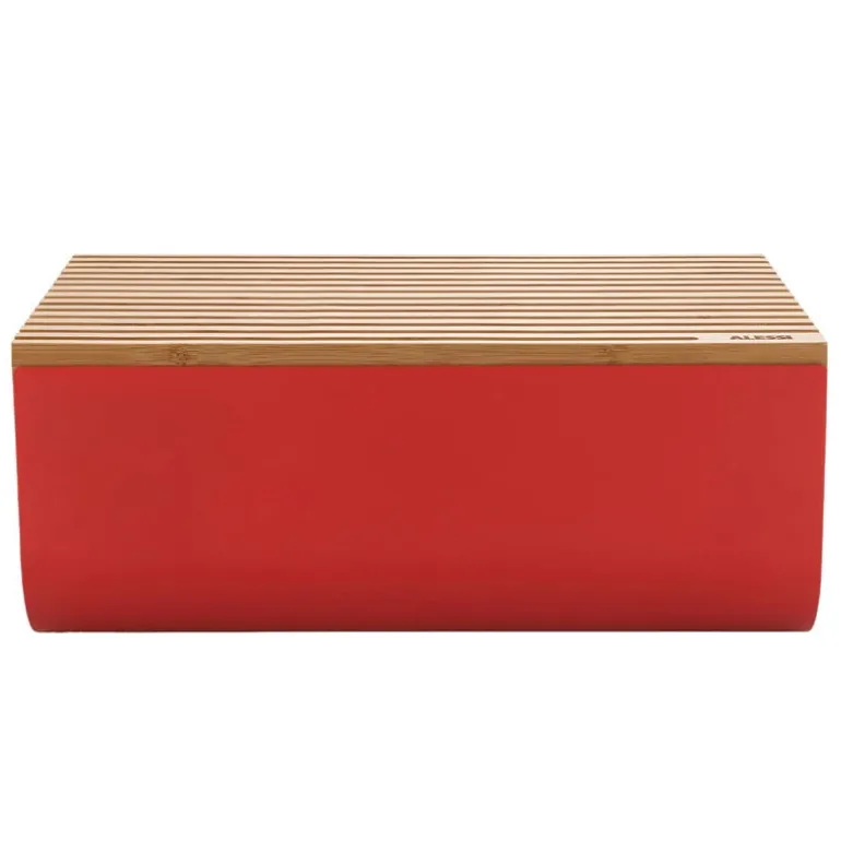 Alessi Mattina breadbox, red