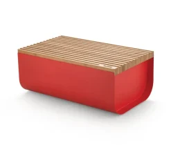 Alessi Mattina breadbox, red