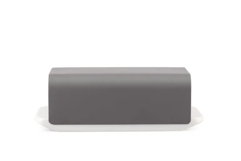 Alessi Mattina butter dish, dark grey