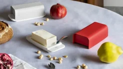 Alessi Mattina butter dish, grey