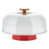 Alessi Mattina cake stand, red