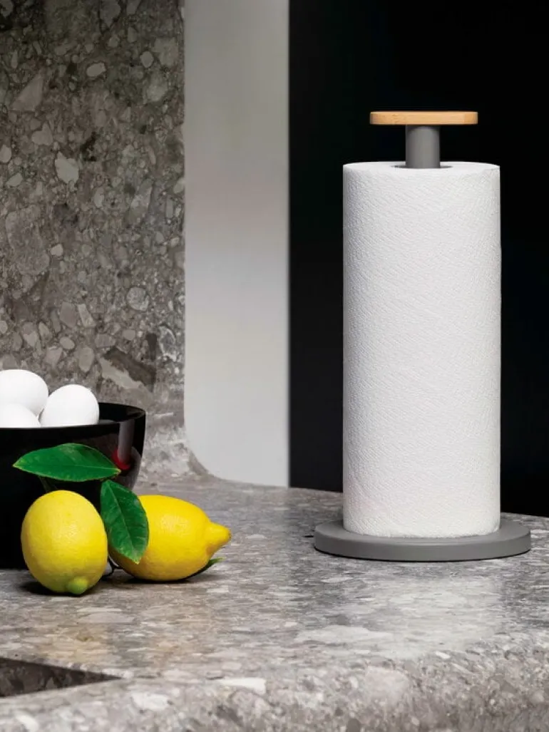 Alessi Mattina kitchen roll holder, dark grey