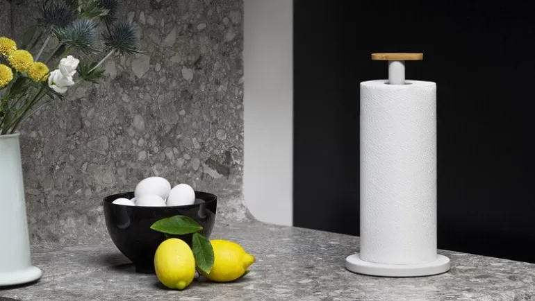 Alessi Mattina kitchen roll holder, grey