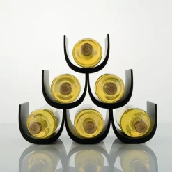 Alessi Noe wine bottle holder, black