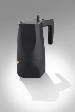 Alessi Ossidiana espresso maker, 3 cups, black