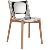 Alessi Poêle chair, brown beech - mirror polished steel