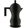 Alessi Pulcina espresso coffee maker, 6 cups, black