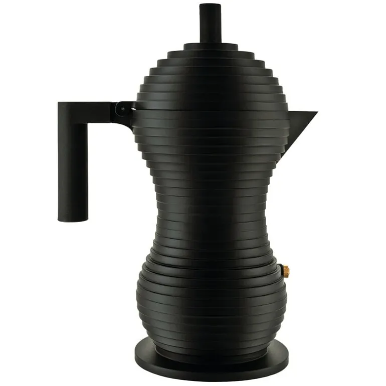 Alessi Pulcina espresso coffee maker, 6 cups, black