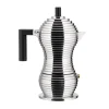 Alessi Pulcina espresso coffee maker, 3 cups, aluminium - black