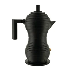 Alessi Pulcina espresso coffee maker, 3 cups, black