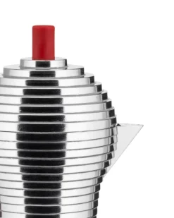 Alessi Pulcina induction espresso coffee maker, 6 cups, aluminium - red