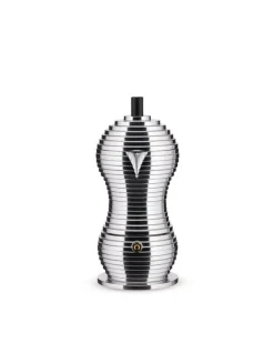 Alessi Pulcina induction espresso coffee maker, 6 cups, aluminium - black