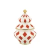 Alessi Sweet jar, 15,5 x 22 cm, white - red - gold