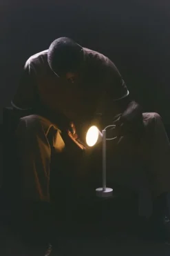 Alessi Tsumiki portable table lamp, white