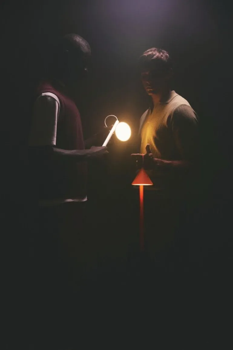 Alessi Tsumiki portable table lamp, white