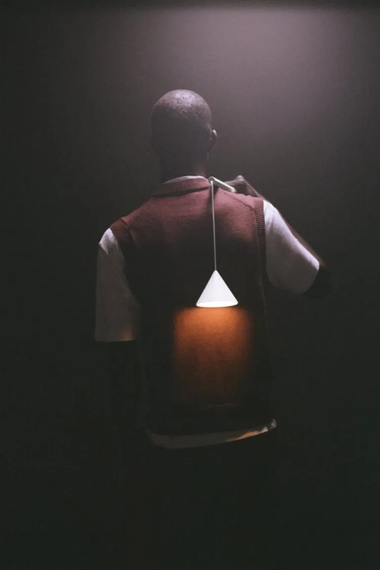 Alessi Tsumiki portable table lamp, white