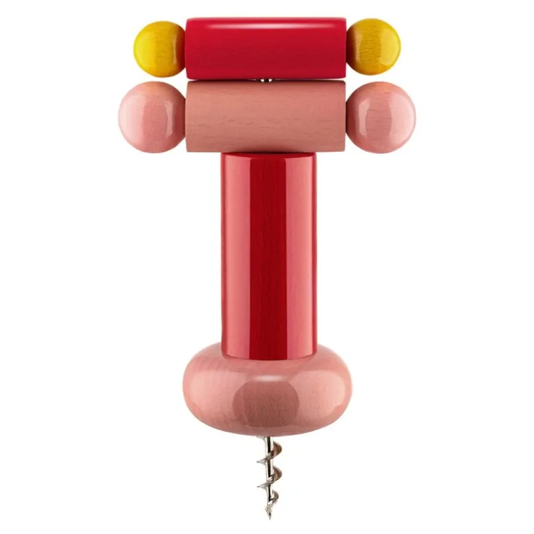 Alessi Twergi ES17 corkscrew, red - pink - yellow