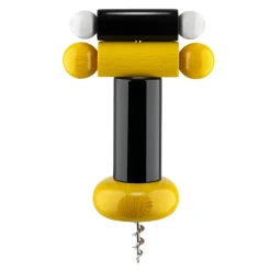 Alessi Twergi ES17 corkscrew, black - yellow - white