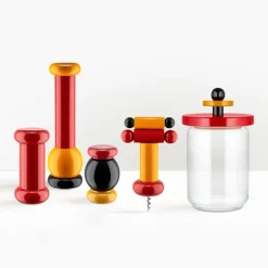 Alessi Twergi ES18 grinder, black - yellow - red
