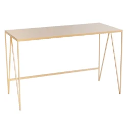 &New Study desk, linoleum, butternut