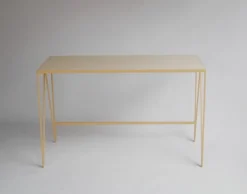 &New Study desk, linoleum, butternut