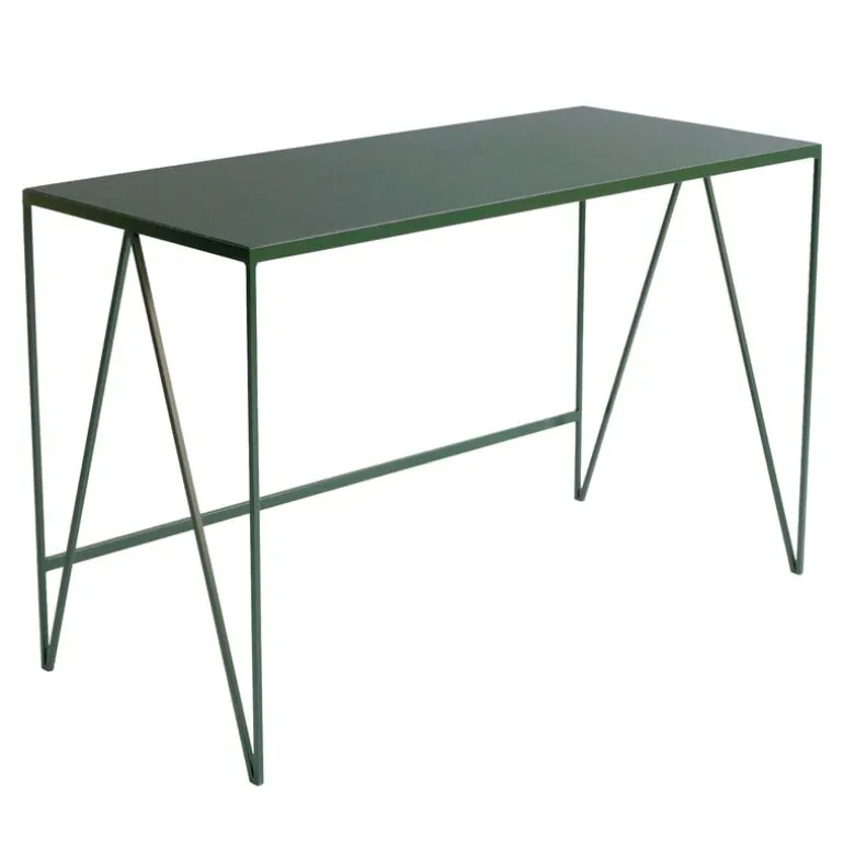 &New Study desk, linoleum, deep green