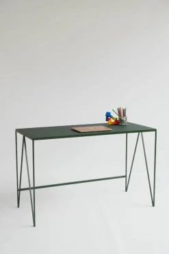 &New Study desk, linoleum, deep green
