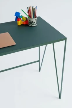 &New Study desk, linoleum, deep green