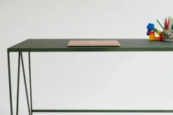 &New Study desk, linoleum, deep green