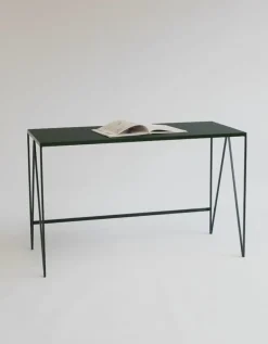 &New Study desk, linoleum, deep green