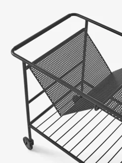 &Tradition Alima NDS1 trolley, matt black - lacquered oak