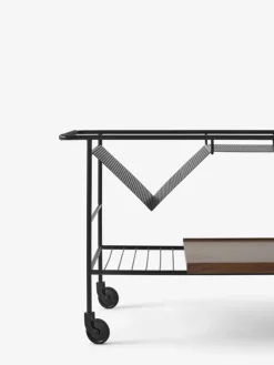 &Tradition Alima NDS1 trolley, matt black - lacquered walnut