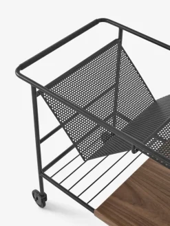 &Tradition Alima NDS1 trolley, matt black - lacquered walnut