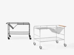 &Tradition Alima NDS1 trolley, matt black - lacquered walnut