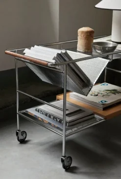 &Tradition Alima NDS1 trolley, chrome - lacquered oak