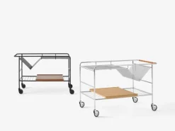 &Tradition Alima NDS1 trolley, chrome - lacquered oak